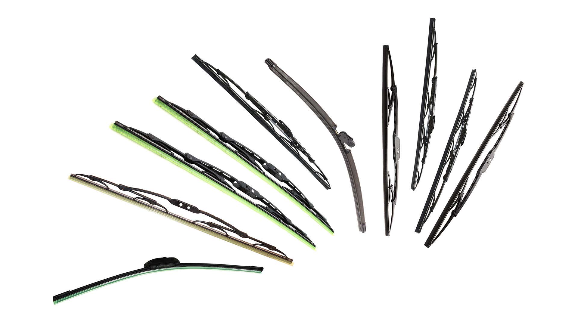雨刷刀片类型包括传统的、横梁的和混合的。