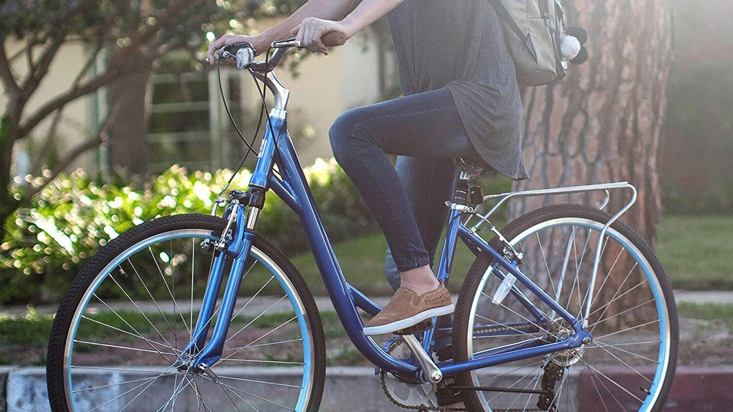 最佳蓝色女式舒适自行车